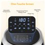 Friteuse sans Huile Air Fryer Électrique à Air Chuad avec Livre de Recette 8L 1800W 8 Programmes XXL en Acier Inox Écran Tactile