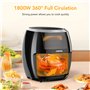 Friteuse sans Huile Air Fryer Électrique à Air Chuad avec Livre de Recette 8L 1800W 8 Programmes XXL en Acier Inox Écran Tactile