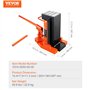 VEVOR Cric à Patte 5 T à la Patte, Cric Hyraulique pour Machines Capacité de Levage 10 T en Haut, Hauteur de la Patte 20-173 mm,
