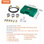 VEVOR Kit de Test de Pression Hydraulique, 250/400/600 bars, 3 Manomètres, 6 Raccords, 3 Tuyaux de Test, Jauge de Test Hydrauliq