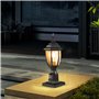 VEVOR Lampadaire extérieur, 400 mm, luminaire étanche avec base de montage sur pilier 9 cm, abat-jour verre, éclairage anti-foud