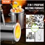 VEVOR Four de Fusion à Gaz 12kg 1482℃ Four à Propane Fonderie 2 Fonction Fusion et Forgeage Kit de Four de Fusion de Métal Creus