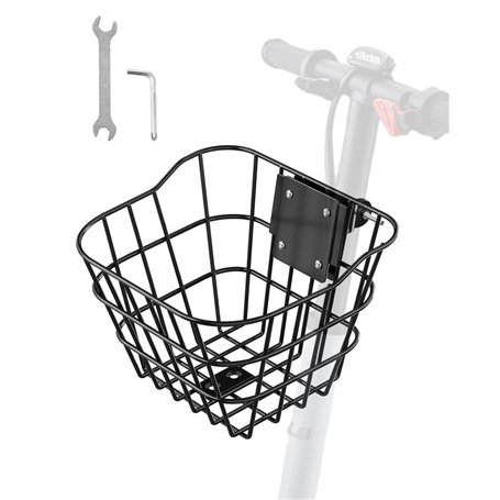 VEVOR Panier Avant de Vélo et Trottinette Électrique Métallique avec Support Fixe