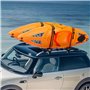 VEVOR Porte-Kayak pour Toit 2 Paires, Galerie de Toit à Pliage Rapide, Barres de Toit Souples en J, pour Planche de Surf, Canoë,
