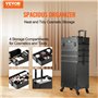VEVOR Mallette de Maquillage à roulettes 5en1 Valise de Rangement Aluminium Boîte Trousse Maquillage Professionnelle Voyage Roue