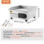 VEVOR Plancha Électrique 2000 W, Plaque à Snacker Commerciale Plate, Plaque de Cuisson en Fer, avec Température Réglable 50-300 