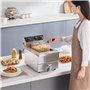 VEVOR Friteuse commerciale 3000 W, friteuses à bain d'huile électrique avec panier, en acier inox, 9 L, avec contrôle du temps e