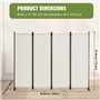 VEVOR Cloison de séparation en Tissu, séparateur de pièce Pliable à 4 Panneaux, paravent de confidentialité intérieur pour Burea