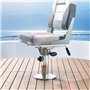 VEVOR Pied de Siège de Bateau Réglable en Hauteur 34-49 cm, Support de Siège de Bateau en Alliage d'Aluminium avec Glissière, Ve