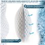 Alkamto Coussin de voyage rafraîchissant en mousse à mémoire de forme - Gel réglable pour un soutien individuel - Soie glacée de