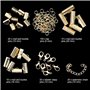 Kissral 370pcs Kit Bijoux Creation Kit Fabrication Bijoux avec Anneaux Ouverts et Extenseurs de la Chaîne Fermoir Mousqueton Fer