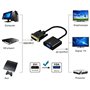1080p Actif DVI-D vers VGA Convertisseur 24 + 1 mâle vers Femelle câble Supporte 1080P/3D 60Hz pou