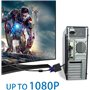 GANA Adaptateur DVI vers VGA, 1080p Actif DVI-D vers VGA Convertisseur 24 + 1 mâle vers Femelle câble Supporte 1080P/3D 60Hz pou