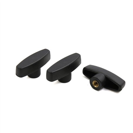 sourcing map 3pcs M7 x 62mm vis à filetage mâle Type T sur poignée serrage forme bouton poignée