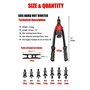 13" 330MM Blind Rivet Nut Gun Rivet Nut Tool Hand INSER NUT Tool Manual Mandrels M3 M4 M5 M6 M8 M10 M12 BT-605
