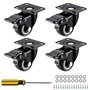 huahuo Lot de 4 roulettes pivotantes robustes de 40 mm