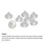 sourcingmap 8pcs Ventouses Anti-collision Transparente en Caoutchouc pour Verre Bureau Maison Coussinet Suspensions à Ventouse