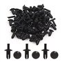 sourcing map 50pcs 5mm Diamètre rivets en plastique trou fixation projection clips retenue noir
