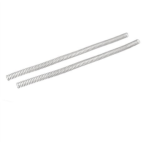 sourcing map Ressort de Compression 0.6mmx10mmx305mm 304 Acier Inoxydable Argenté 2pcs