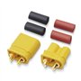 10 paires Amass XT30U Mâle Femelle Connecteurs Bullet Fiches d'alimentation Adaptateurs avec 20 paires de tubes thermorétractabl
