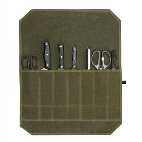 KAIYAYA Sac à Couteaux de Chef Portable Pochette Couteau avec 7 Ompartiments Sacoche à Couteaux pour Couteaux de Cuisine Sac à C