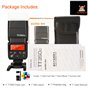 Godox TT350P Mini Flash Speedlite Compatible avec Appareil Photo Pentax TTL GN36 HSS 1/8000s 20PC Diffuseur de Filtre de Couleur
