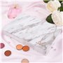 Allwon 4 - layer Book Marble Magnetic Palette large empty Vanity Palette Storage Box for Eye Shadow Lip blush Red Powder (White)