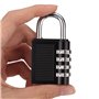 Lot de 4 verrous à combinaison, cadenas de combinaison à 4 chiffres pour voyage, 3 chiffres pour bagages, verrous à combinaison,
