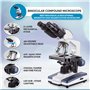 AmScope B120 Series Student & Professional LED Binocular Compound Microscope - 40X-2500X Magnification - Includes 5MP USB Camera
