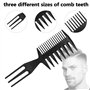 Peignes Kit de Coiffure - Meersee Set 10 Peigne Fibre Carbone Professionnel pour Salon Coiffure Barbe Cheveux