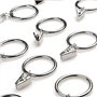 Anneaux de rideaux avec clip pour tringles Musuntas 30 pièces, diamètre 30 mm multi-usages.