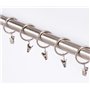 Anneaux de rideaux avec clip pour tringles Musuntas 30 pièces, diamètre 30 mm multi-usages.