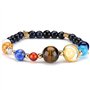 2 X Galaxy Système Système Bracelet Univers Neuf Planètes Étoile Perles De Pierre Naturelle Bracelets Bracelets Bracelets Réglab