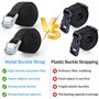 ROELLY 12 Pièces de Sangle Arrimage, Sangle de 1 m, Sangle de Serrage Réglables avec Verrouillage à Clip, Sangle D'arrimage, Ada
