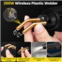 ZZXLOPEZ 200W Soudage Plastique Machine, Kit Reparation Souder Plastique avec 1000Pcs 6 Types Agrafes, Soudeuse Plastique Machin