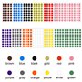 Kuuqa 36 Feuilles 8mm Couleur Codage Étiquettes Petit Point Ronde Autocollants Sticky Marquage Étiquettes (3168 Points)