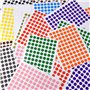 Kuuqa 36 Feuilles 8mm Couleur Codage Étiquettes Petit Point Ronde Autocollants Sticky Marquage Étiquettes (3168 Points)