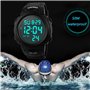 Montre de sport numérique Skmei - Pour homme - Étanche - Rétro-éclairage LED - Multifonctions