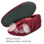 FOCCTS 5 Paires Surchaussures lavables Couvre-Chaussure Anti Glisse Réutilisables Antidérapant Chausson avec Flanelle pour Maiso