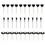 NIUPIKA Lot de 30 brosses de polissage en poils métalliques doux en nylon avec tige de 2,35 mm pour perceuse rotative