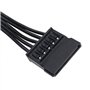 YINETTECH Lot de 2 câbles d'extension d'alimentation SATA, 15 broches mâle vers femelle, câble de disque dur 30 cm, 18 AWG pour