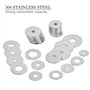 225pcs Rondelles Plates en 304 Acier Inoxydable M3 M4 M5 M6 M8 M10 M12 Assortiment de Rondelle Plate,Ensembles d'Outils à Main p