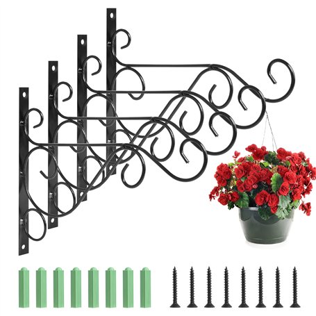 Jubaopen Support Plante Mural Suspension Mural Crochet Plante Suspendre Crochet en Fer Support de Pot de Fleur crochets muraux e