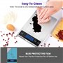 MOJINO Balance De Cuisine, 15 KG / 33 LB Balance Alimentaire Numériques avec 5 Units g/oz/ml Acier Inoxydable avec Écran LCD Rét