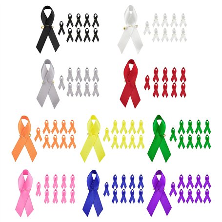 Lot de 100 broches en ruban de satin