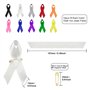 Lot de 100 broches en ruban de satin, épingles de sensibilisation au cancer du sein (10 couleurs)