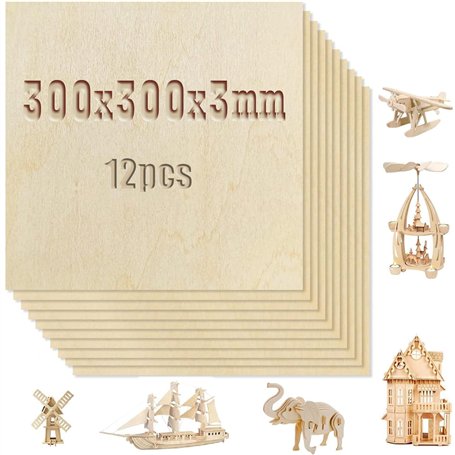 MIVIDE 12pcs Contreplaqué 3mm