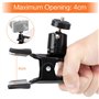 Huayue 2pcs Pince Porte-Réflecteur, Supports d'Appareils Photo pour Flash Support De Pince De Caméra avec Tête à Bille à Vis 1/4