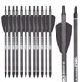 ELONG OUTDOOR 12pcs Flèches d'arbalète en Carbone 7.5 Pouces Boulons d'arbalète pour Pratiquer la Cible de tir et la Chasse Flèc