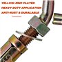 YoiYee Lot de 2 boulons d'ancrage à œillet M12 x 90 mm avec écrou hexagonal, en acier zingué jaune avec anneau pour fixation rob